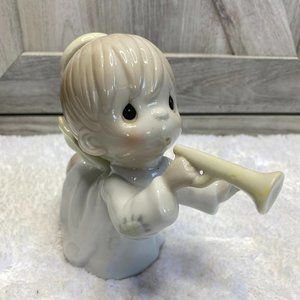 1991 Precious Moments Angel Blowing His Her Horn Figurine